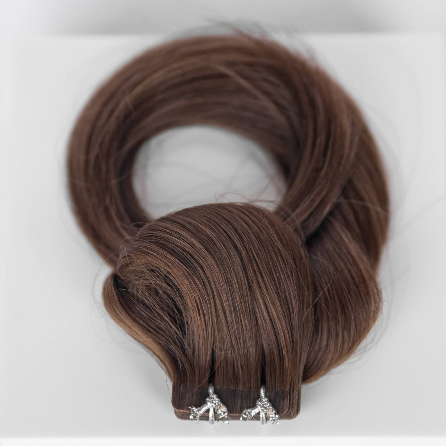 Tape-In 18" 50g Single Donor Virgin - #4 Roasted Walnut (aka Chocolate Brown)