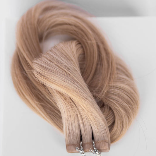 Tape-In 18" 50g Professional Hair Extensions - #19 French Blonde (aka Desert Blonde)