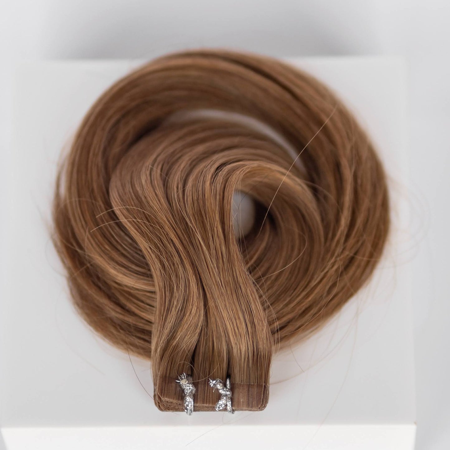 Tape-In 18" 50g Professional Hair Extensions - #6 Cinnamon Brown (aka Chestnut Brown)