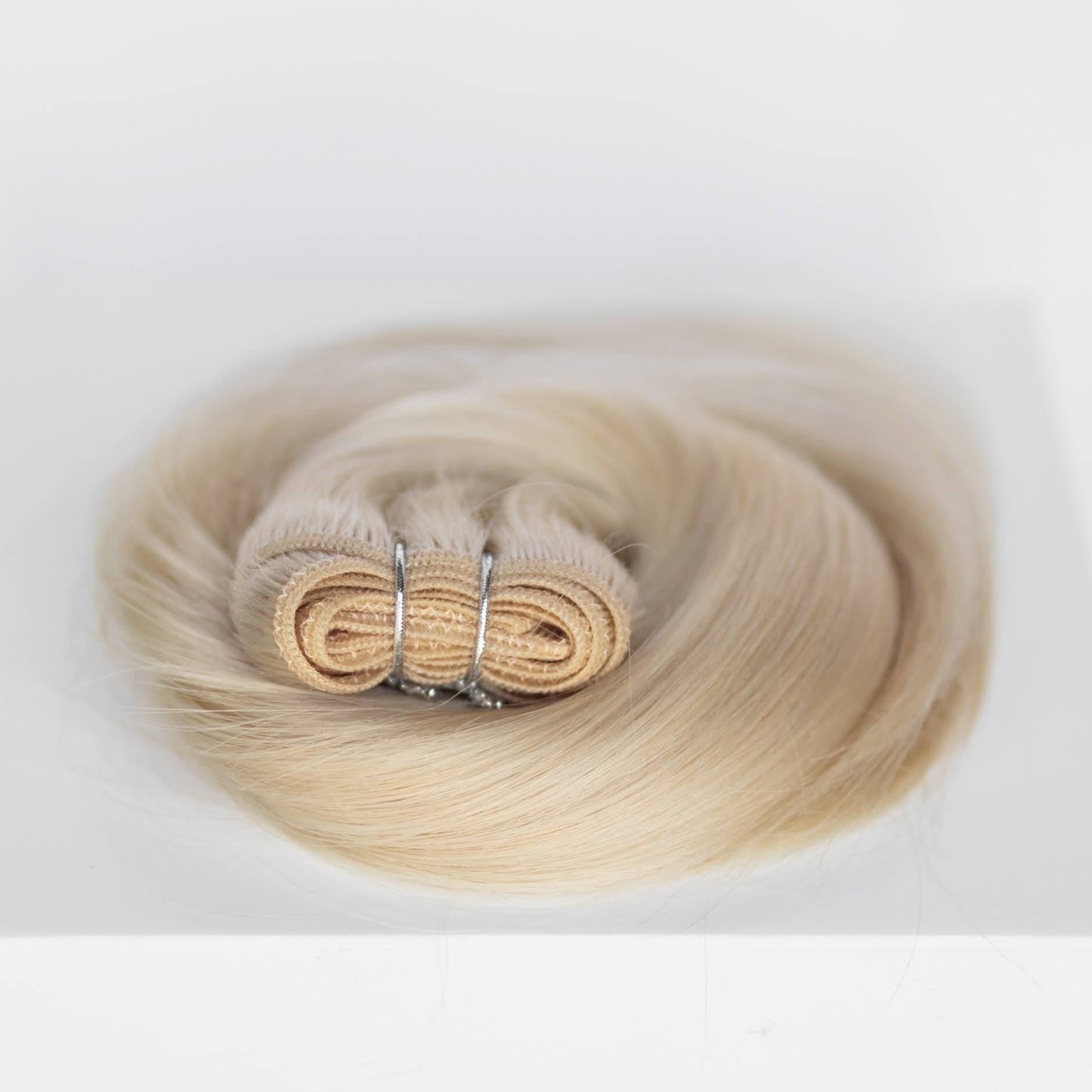 Machine-Tied Weft 20" 145g Professional Hair Extensions - #80 Hollywood Blonde (aka White Blonde)