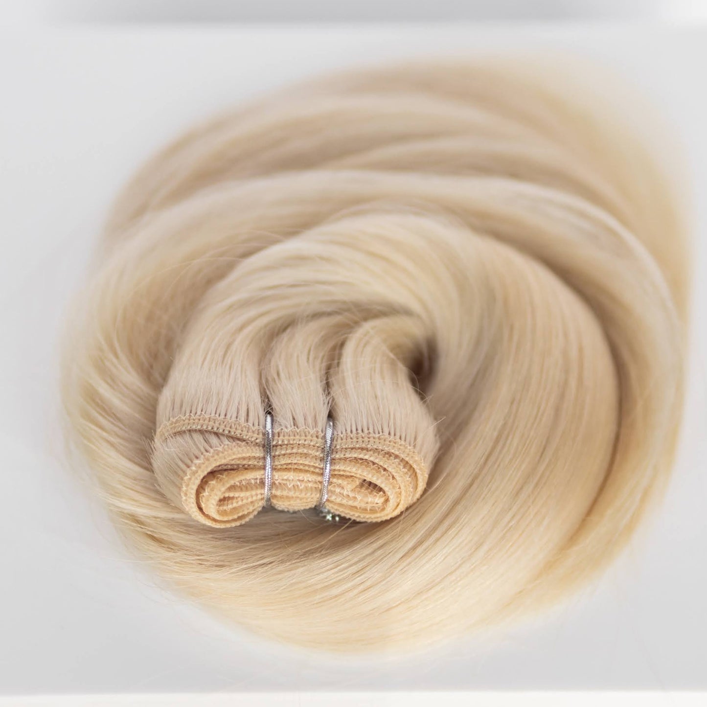 Machine-Tied Weft 24" 170g Professional Hair Extensions - #80 Hollywood Blonde (aka White Blonde)