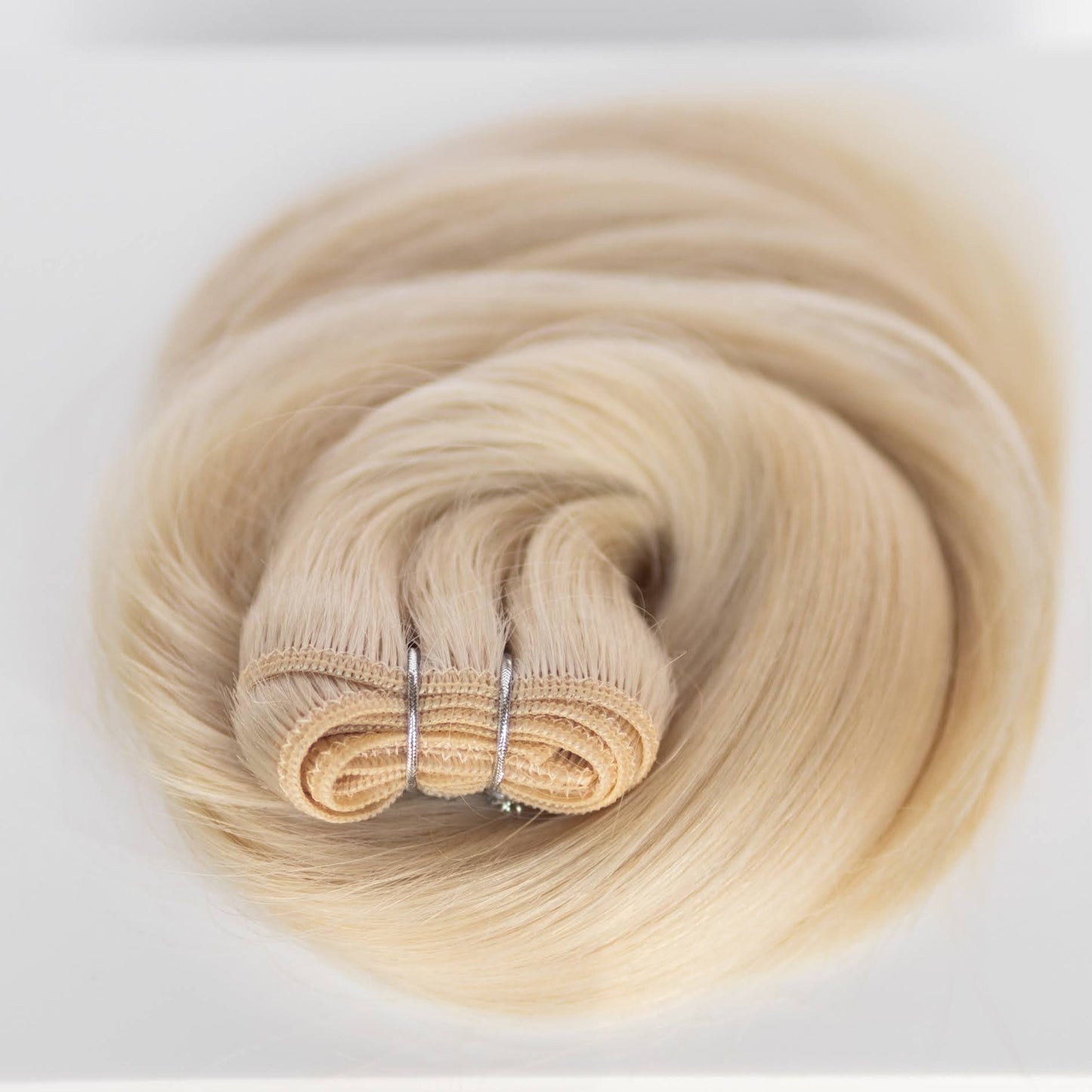 Machine-Tied Weft 20" 145g Professional Hair Extensions - #80 Hollywood Blonde (aka White Blonde)