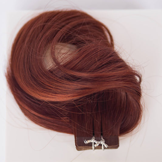 Tape-In 16" 50g Professional Hair Extensions - #550 Rouge (aka Cinnamon Mocha)