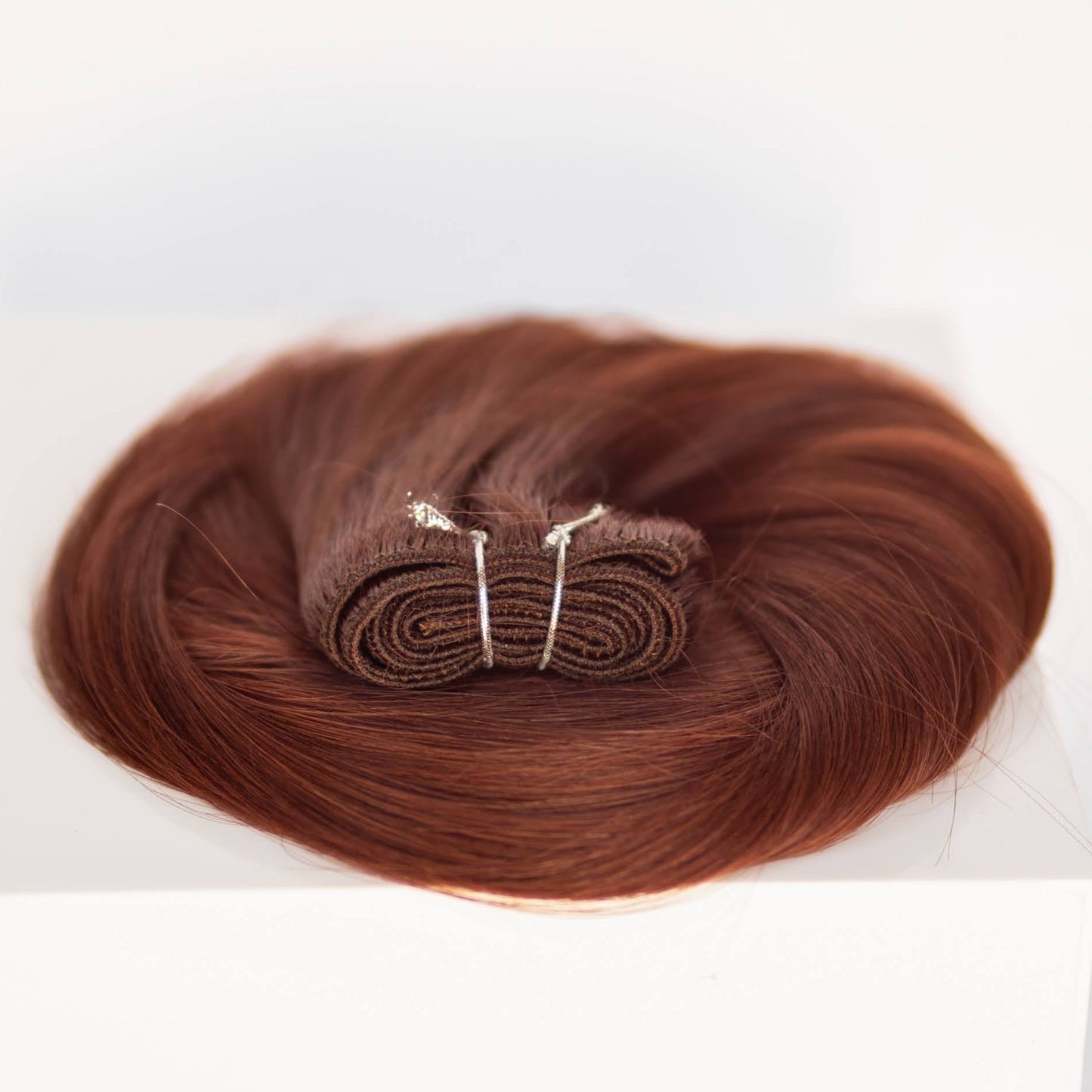 Machine-Tied Weft 16" 120g Professional Hair Extensions - #550 Rouge (aka Cinnamon Mocha)