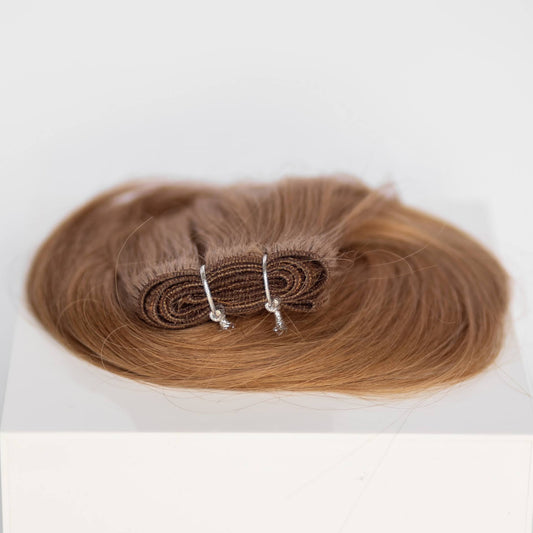 Machine-Tied Weft 20" 145g Professional Hair Extensions - #6 Cinnamon Brown (aka Chestnut Brown)