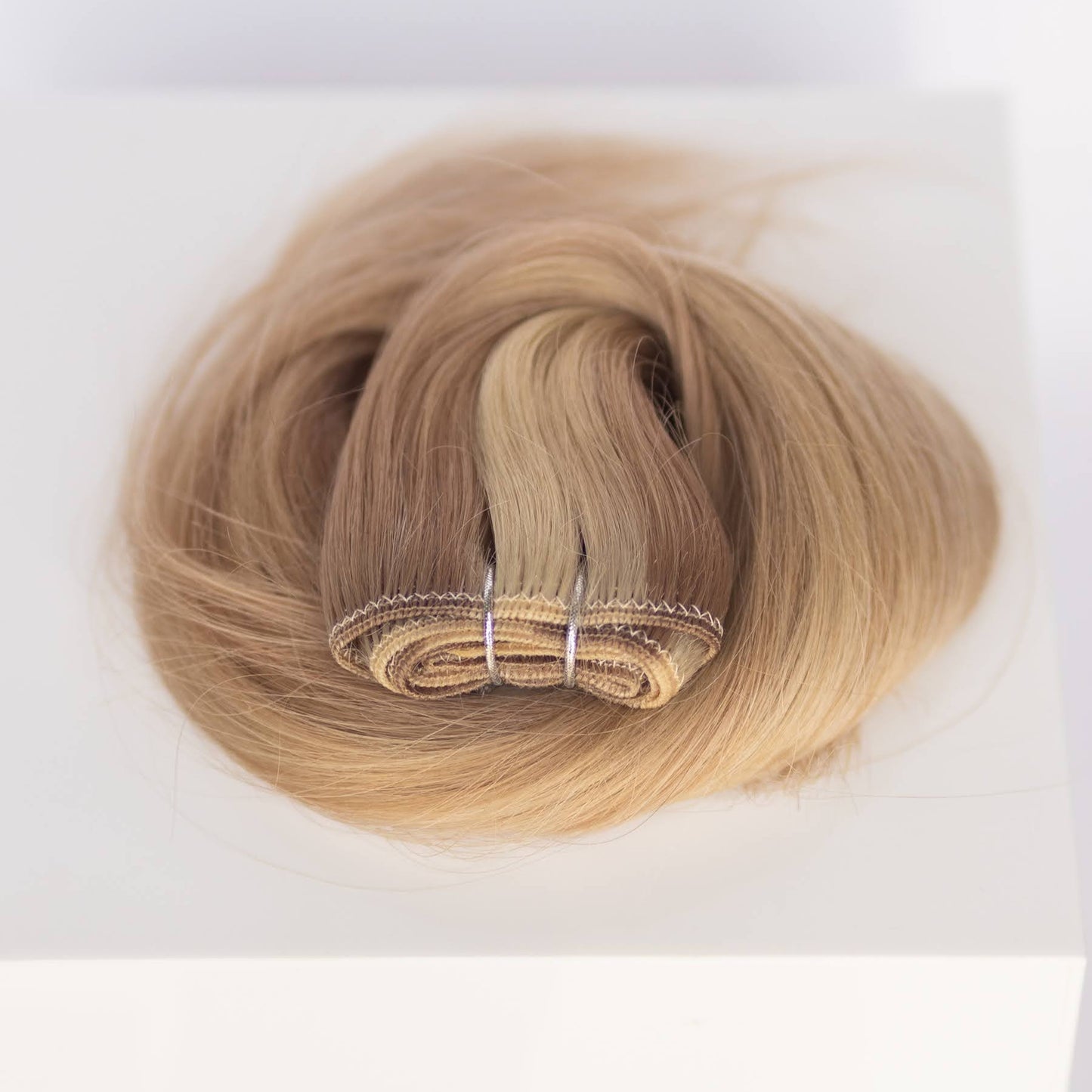 Machine-Tied Weft 18" 130g Professional Hair Extensions - #10/16/60 J’Adore Blonde Highlight (aka Sweet Blonde)