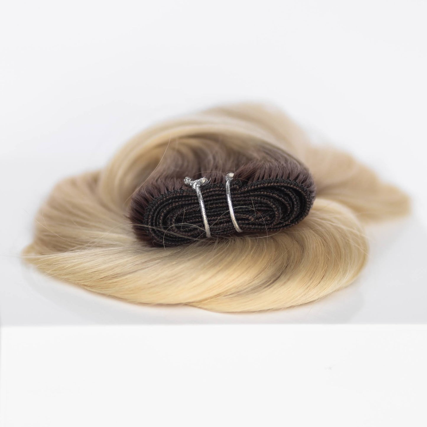 Machine-Tied Weft 24" 170g Professional Hair Extensions - #T3/60 Cocoa Rooted Blonde (aka Rooted Walnut Brown/Ash Blonde)