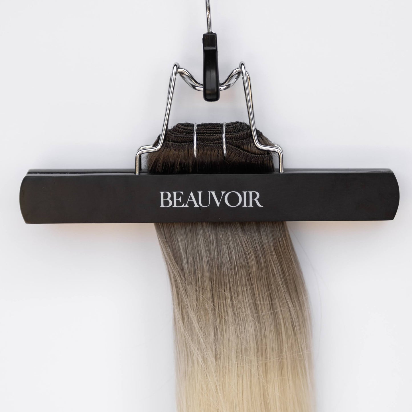 Machine-Tied Weft 20" 145g Professional Hair Extensions - #T1CC/80 Smokey Blonde (aka Cool Mochachino Brown/White Blonde)