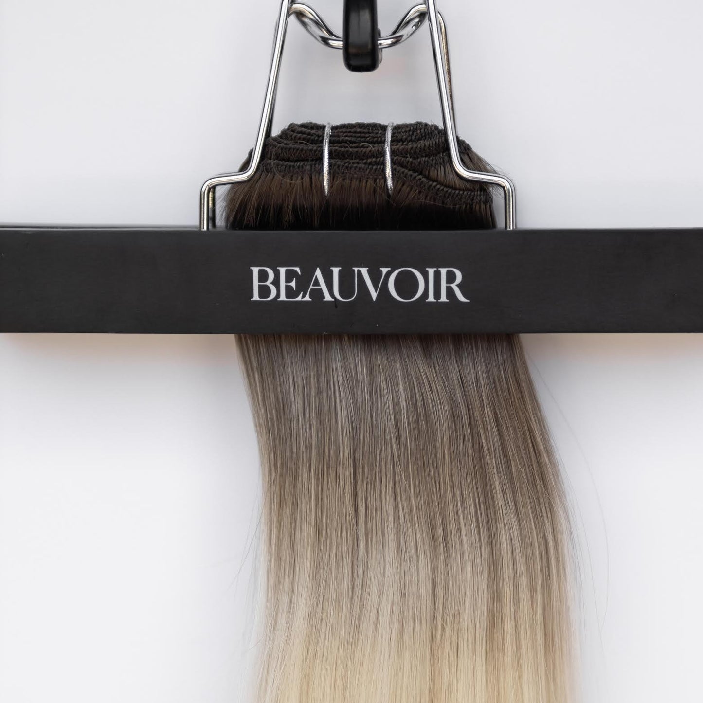 Machine-Tied Weft 20" 145g Professional Hair Extensions - #T1CC/80 Smokey Blonde (aka Cool Mochachino Brown/White Blonde)