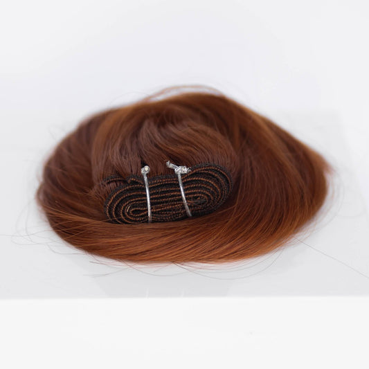 Machine-Tied Weft 18" 130g Professional Hair Extensions - #570 Sunset (aka Pumpkin Spice)