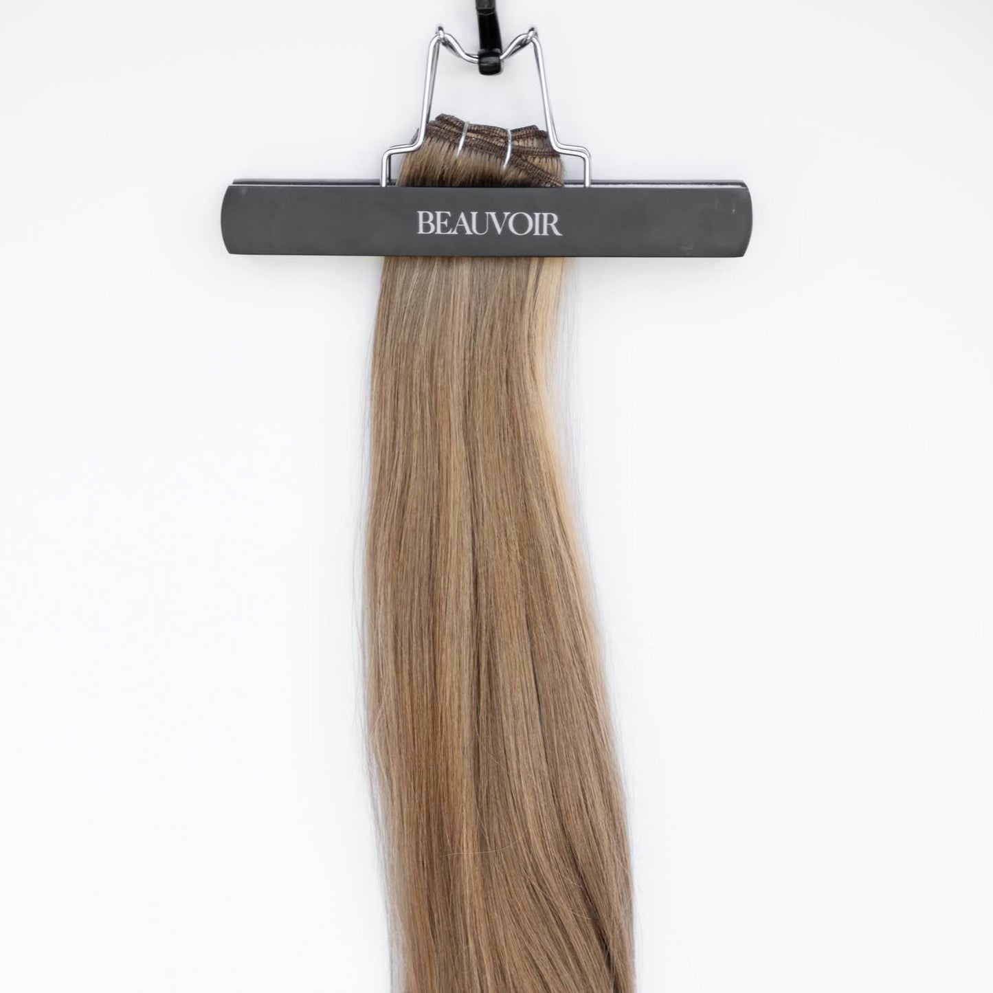 Machine-Tied Weft 16" 120g Professional Hair Extensions - #4/27 Chocolate Brulé (aka Highlight Chocolate Brown)