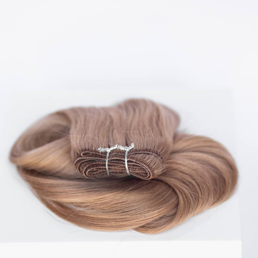 Machine-Tied Weft 18" 130g Single Donor Virgin - #18 Dirty Blonde