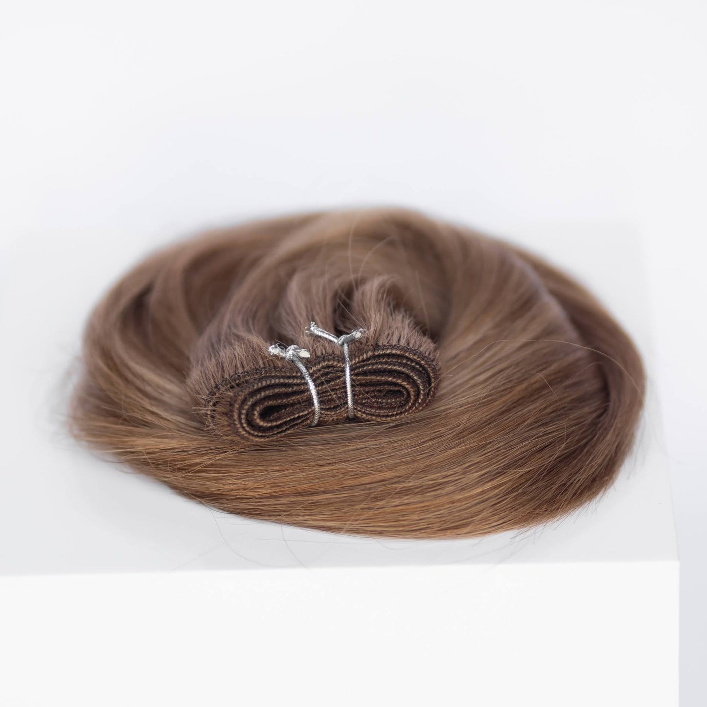 Machine-Tied Weft 22" 160g Single Donor Virgin - #6/18 Highlight Hot Toffee Blonde