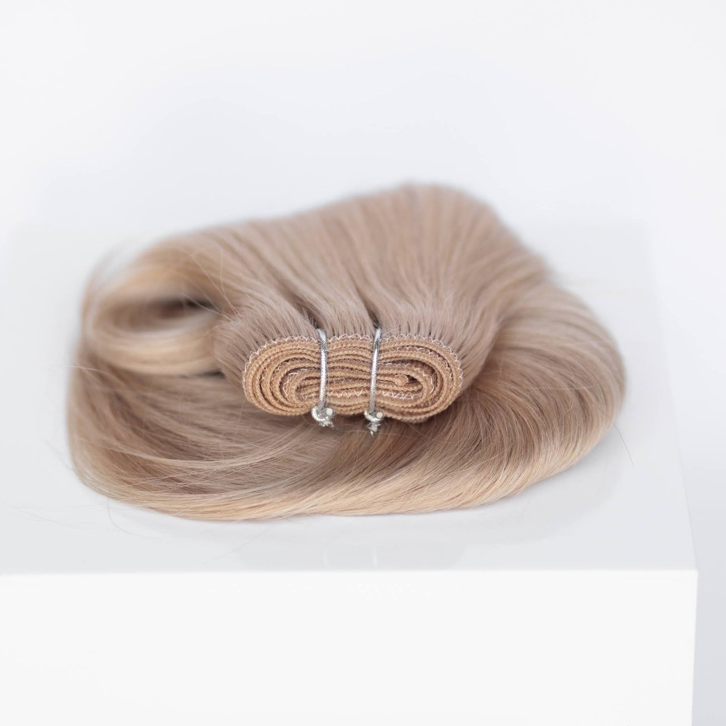 Machine-Tied Weft 18" 130g Professional Hair Extensions - #19 French Blonde (aka Desert Blonde)