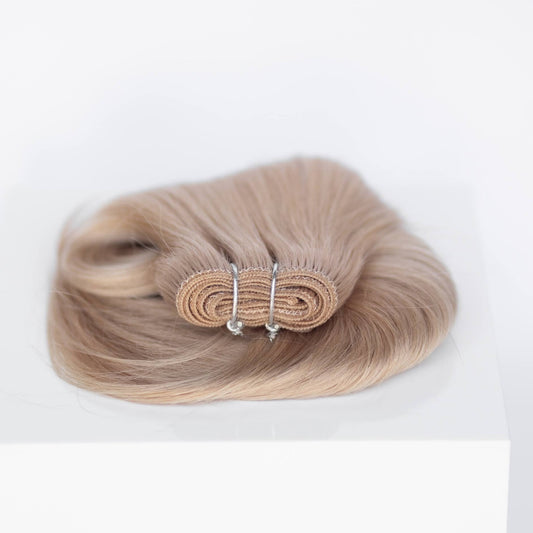 Machine-Tied Weft 22" 160g Single Donor Virgin - #19 French Blonde (aka Desert Blonde)