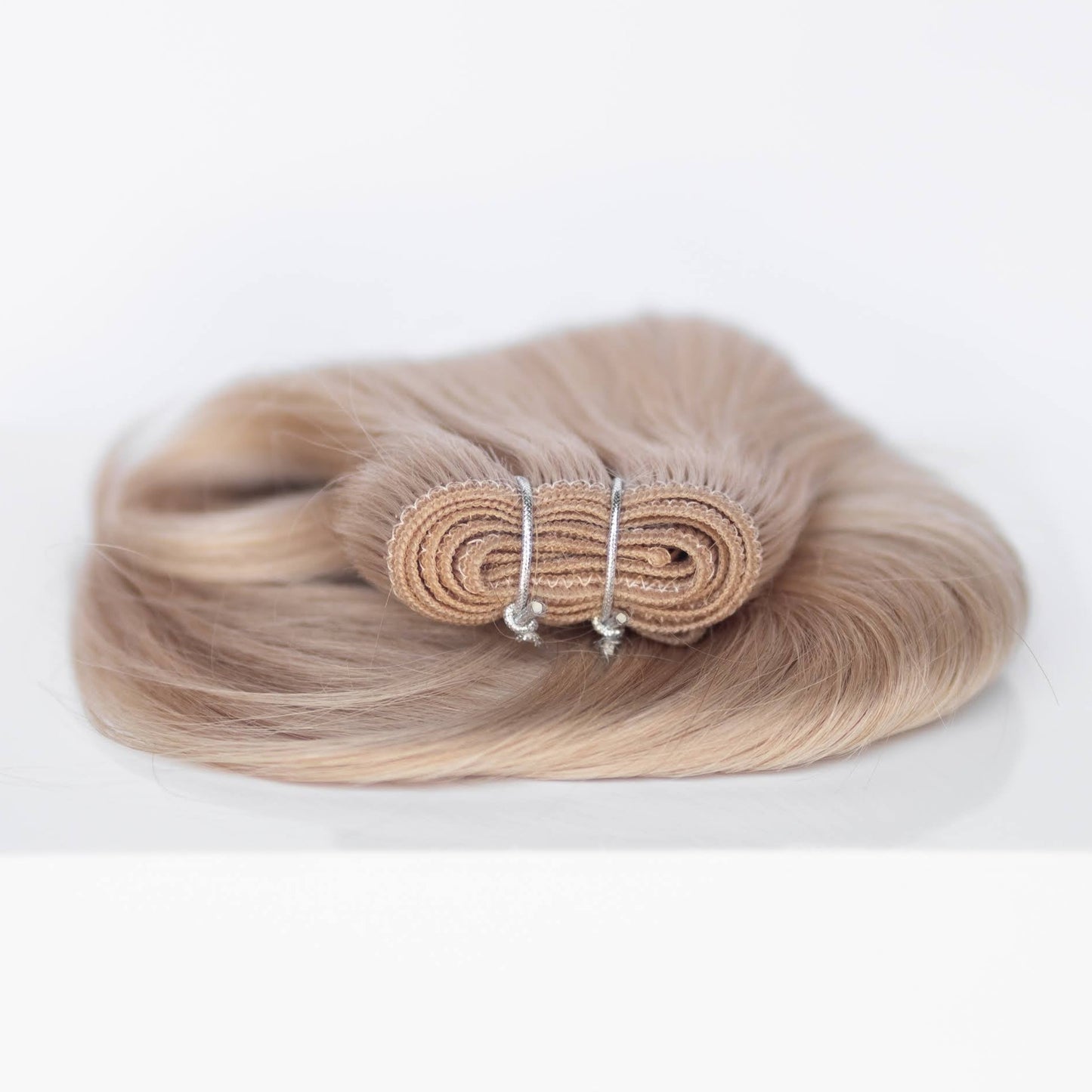 Machine-Tied Weft 16" 120g Single Donor Virgin - #19 French Blonde (aka Desert Blonde)