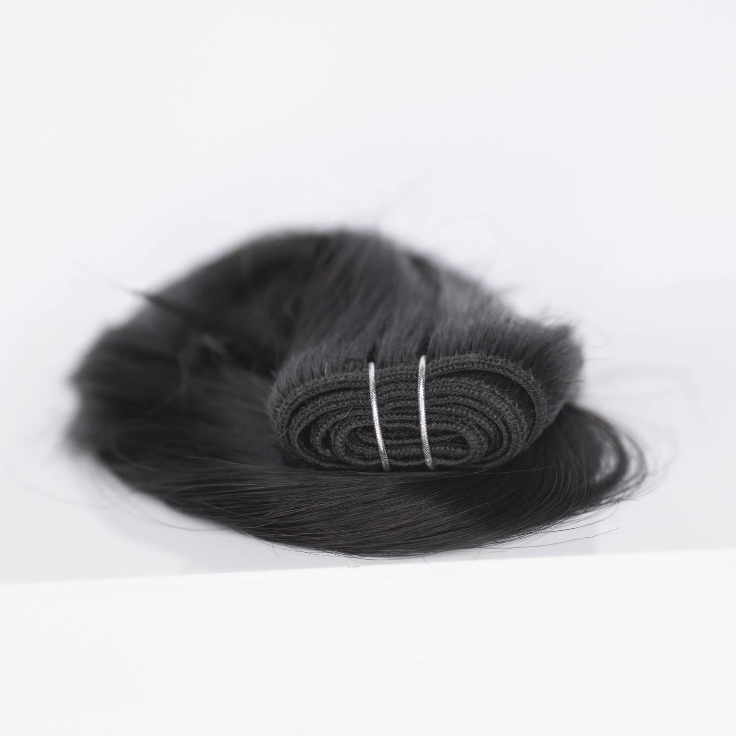 Machine-Tied Weft 16" 120g Professional Hair Extensions - #1B Midnight (aka Off Black)