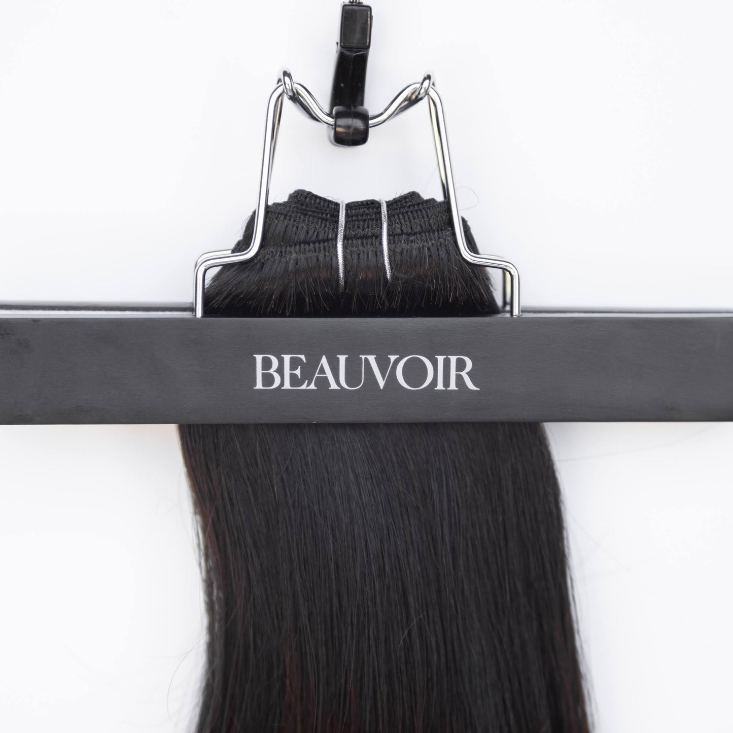 Machine-Tied Weft 28" 180g Professional Hair Extensions - #1B Midnight (aka Off Black)