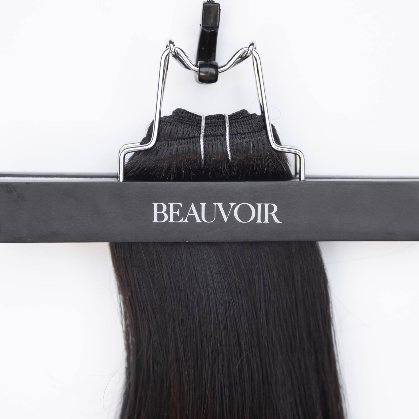 Machine-Tied Weft 18" 130g Professional Hair Extensions - #1B Midnight (aka Off Black)