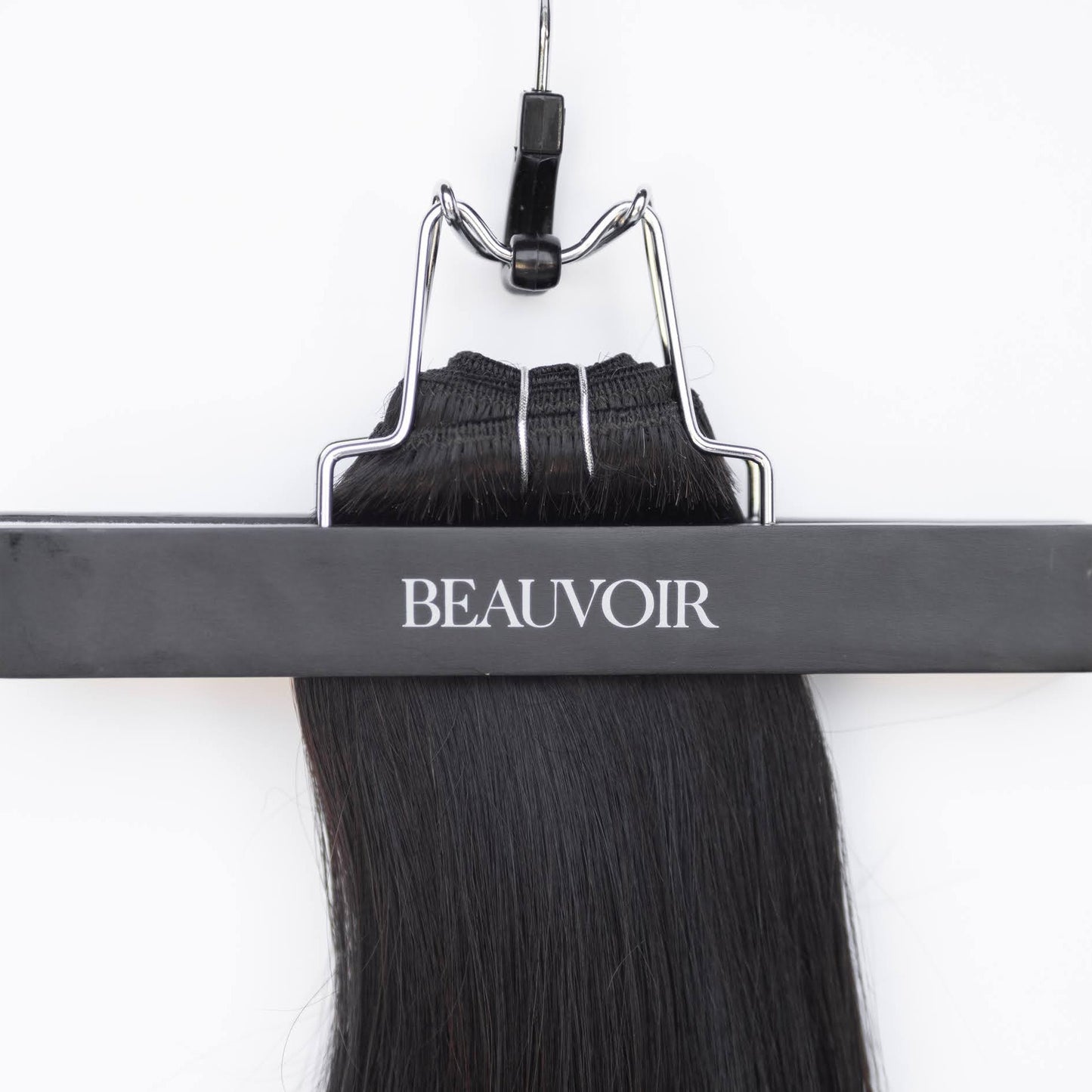 Machine-Tied Weft 20" 145g Professional Hair Extensions - #1B Midnight (aka Off Black)