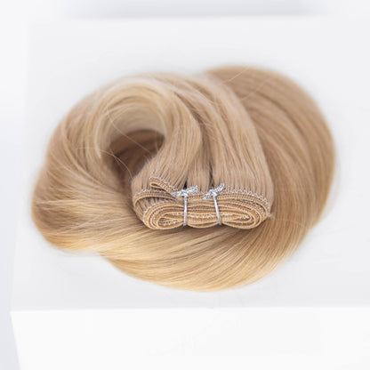 Machine-Tied Weft 16" 120g Pro Blend - #17 Chardonnay Blonde (aka Dirty Ash Blonde)