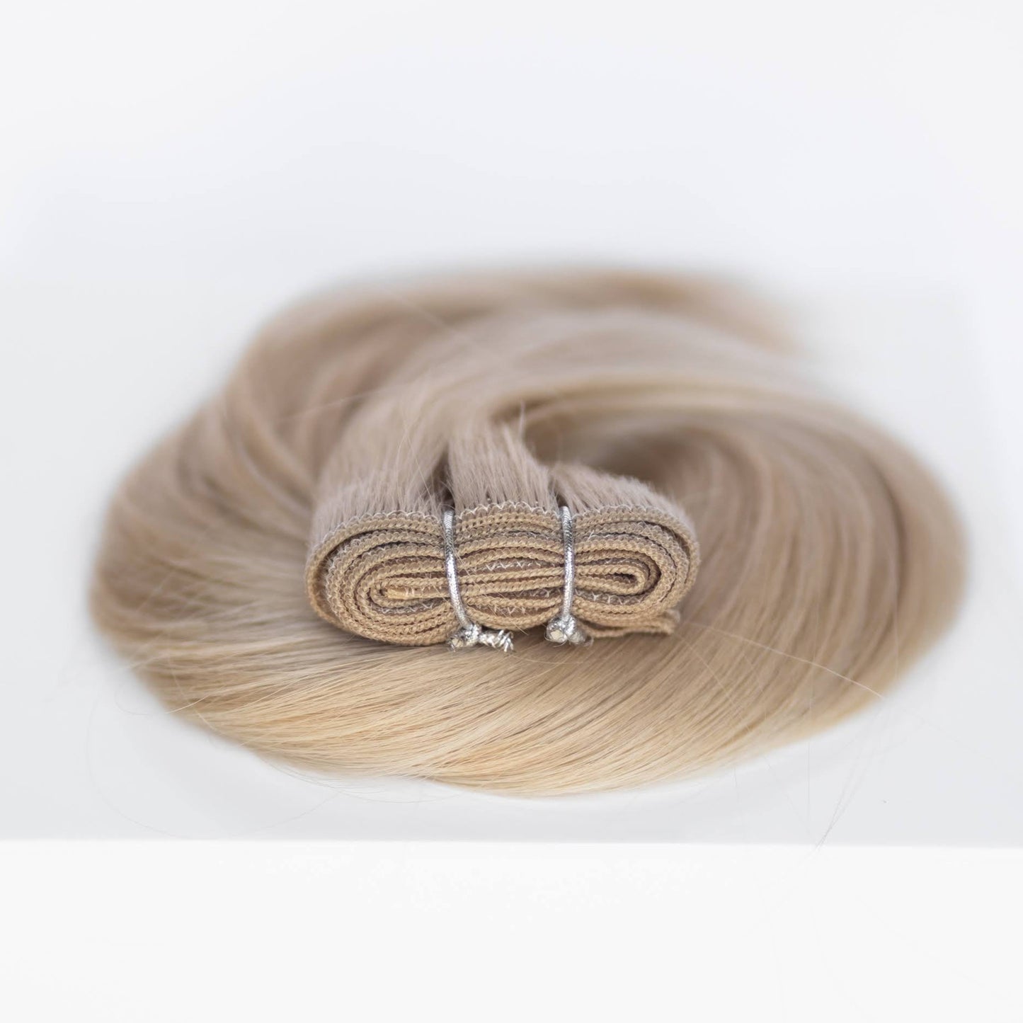 Machine-Tied Weft 16" 120g Professional Hair Extensions - #16 Paris Blonde (aka Vanilla Blonde)