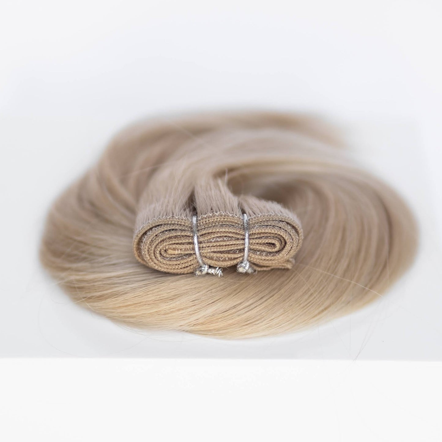 Machine-Tied Weft 28" 180g Professional Hair Extensions - #16 Paris Blonde (aka Vanilla Blonde)