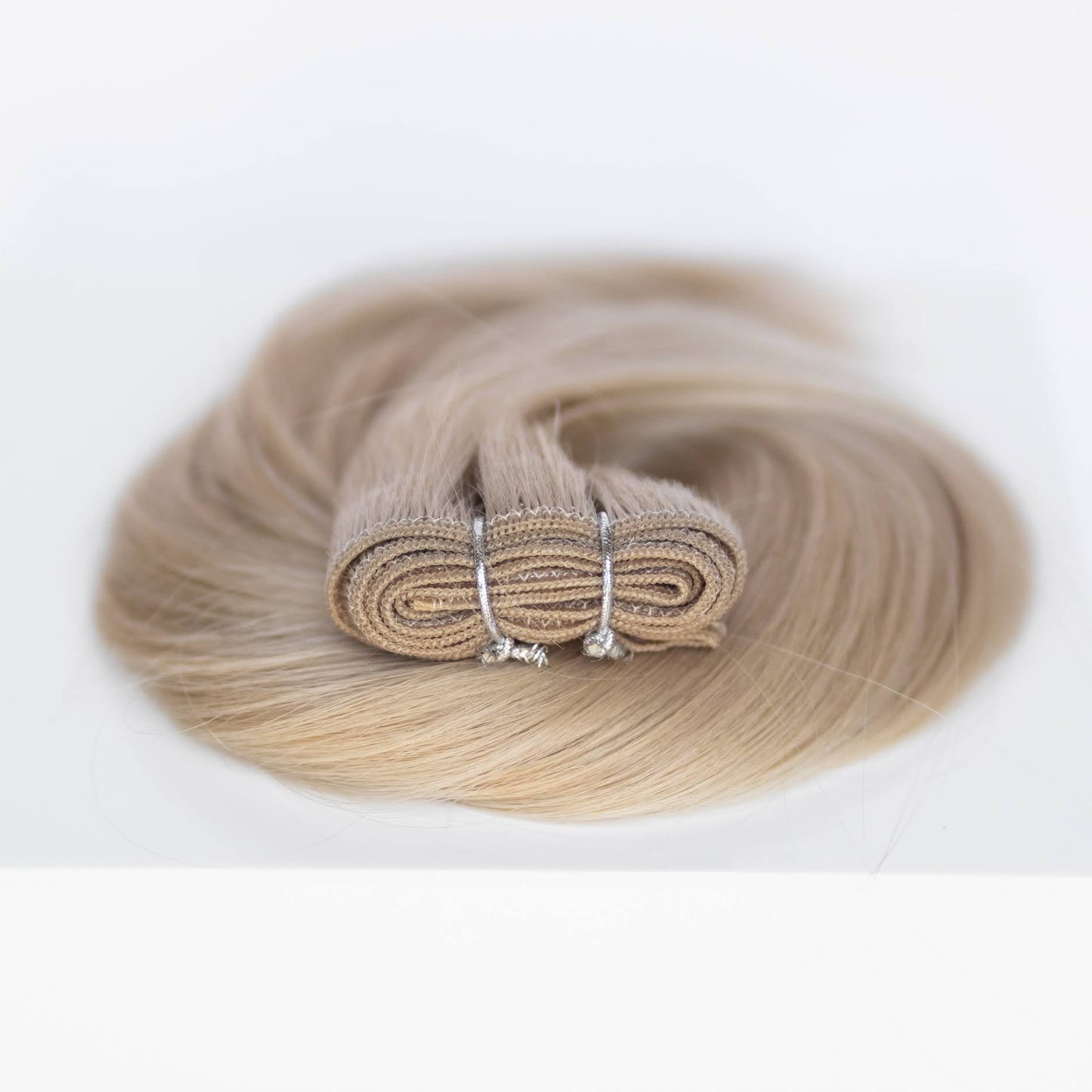 Machine-Tied Weft 24" 170g Single Donor Virgin - #16 Paris Blonde (aka Vanilla Blonde)