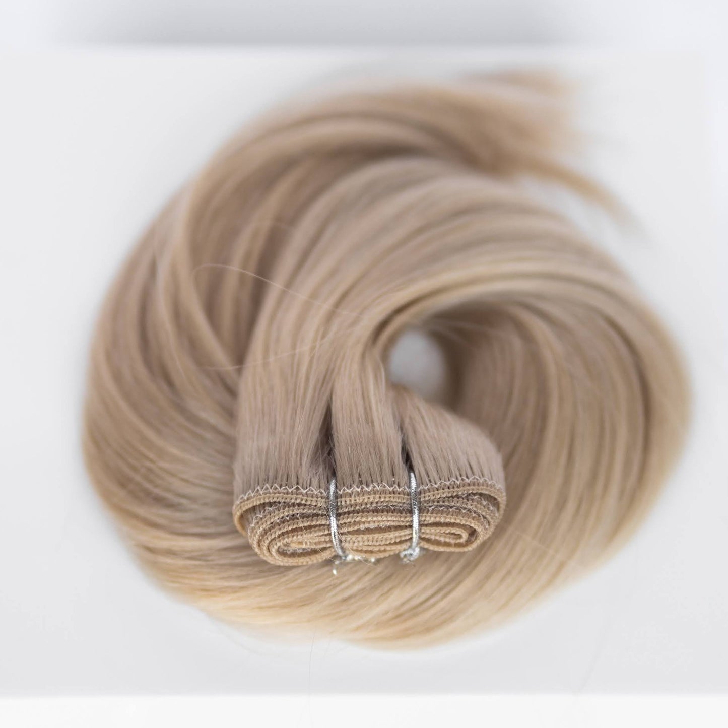 Machine-Tied Weft 16" 120g Professional Hair Extensions - #16 Paris Blonde (aka Vanilla Blonde)