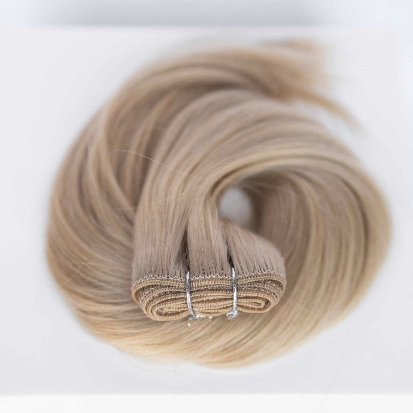 Machine-Tied Weft 22" 160g Professional Hair Extensions - #16 Paris Blonde (aka Vanilla Blonde)