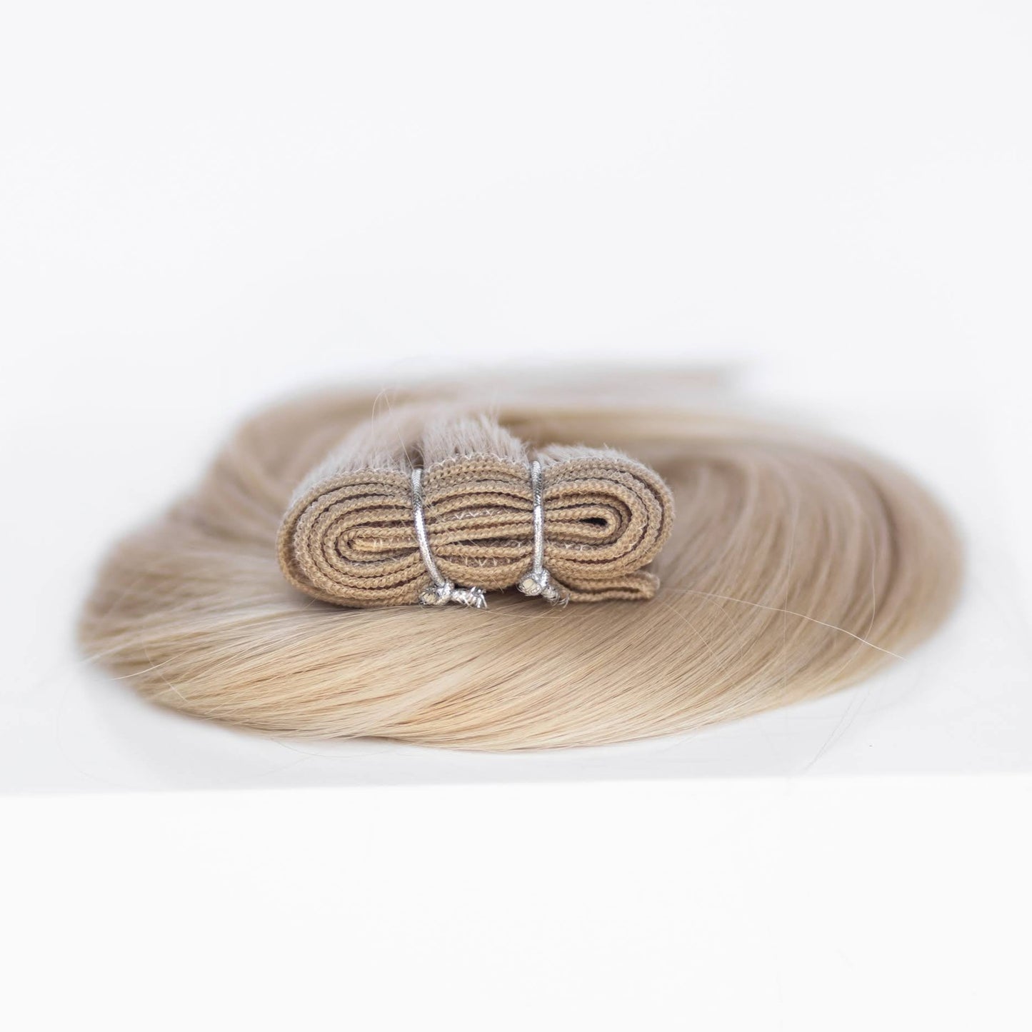 Machine-Tied Weft 16" 120g Professional Hair Extensions - #16 Paris Blonde (aka Vanilla Blonde)