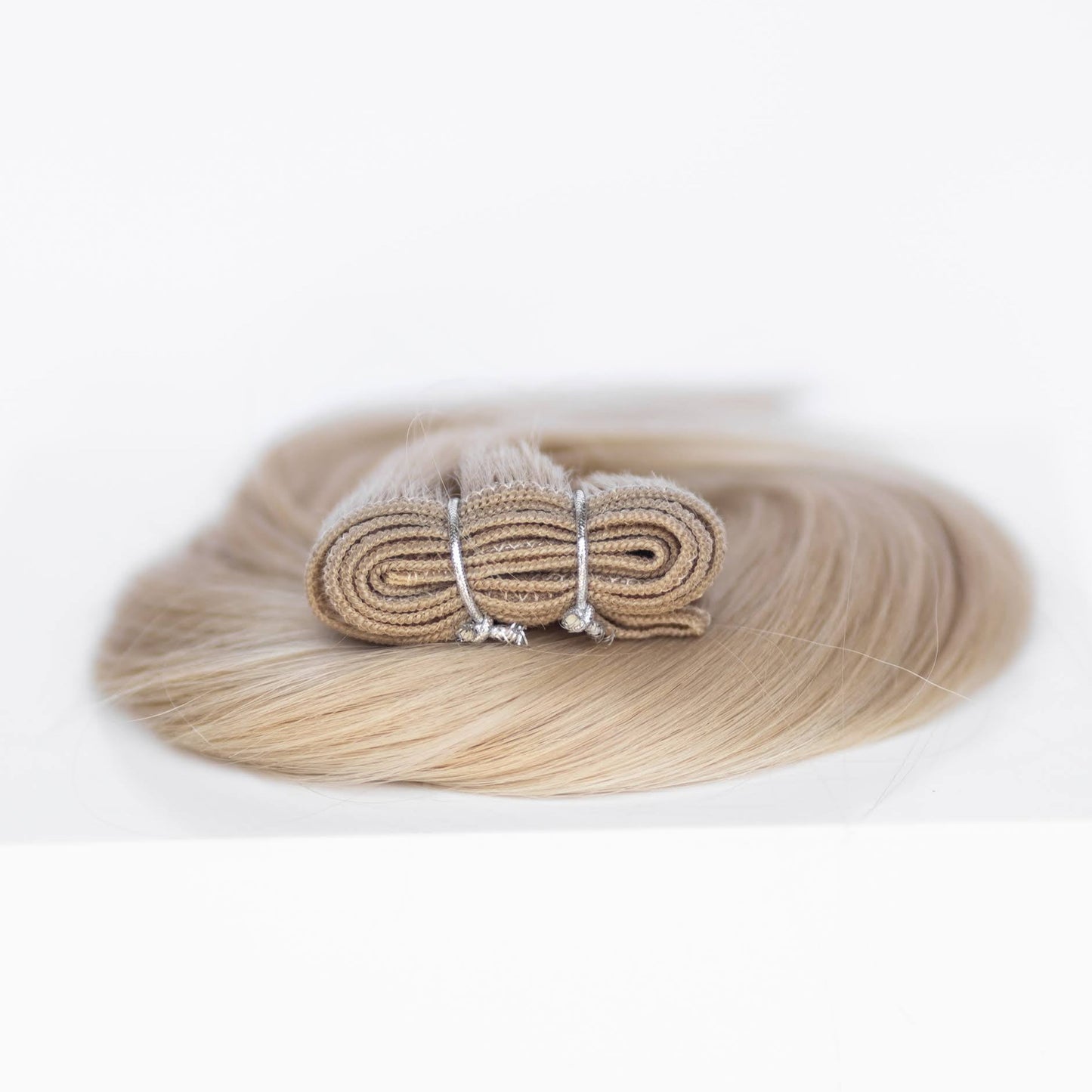 Machine-Tied Weft 22" 160g Single Donor Virgin - #16 Paris Blonde (aka Vanilla Blonde)