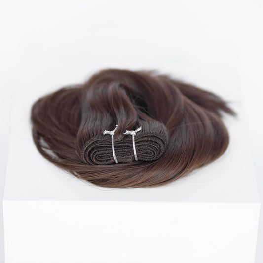 Machine-Tied Weft 20" 145g Professional Hair Extensions - #2 Dark Chocolate (aka Dark Brown)