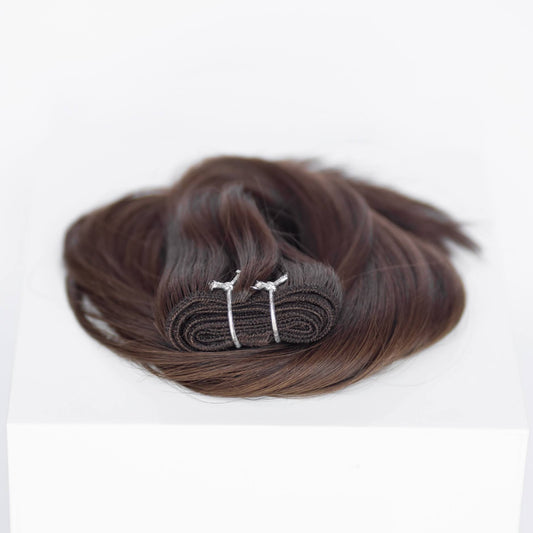 Machine-Tied Weft 24" 170g Professional Hair Extensions - #2 Dark Chocolate (aka Dark Brown)