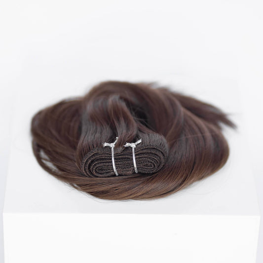 Machine-Tied Weft 22" 160g Professional Hair Extensions - #2 Dark Chocolate (aka Dark Brown)