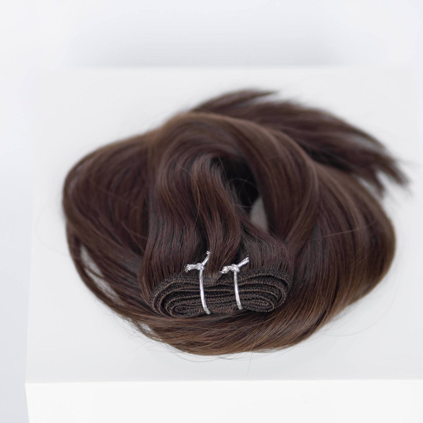 Machine-Tied Weft 24" 170g Professional Hair Extensions - #2 Dark Chocolate (aka Dark Brown)