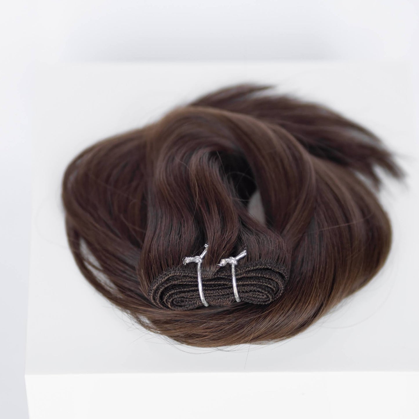 Machine-Tied Weft 22" 160g Single Donor Virgin - #2 Dark Chocolate (aka Dark Brown)