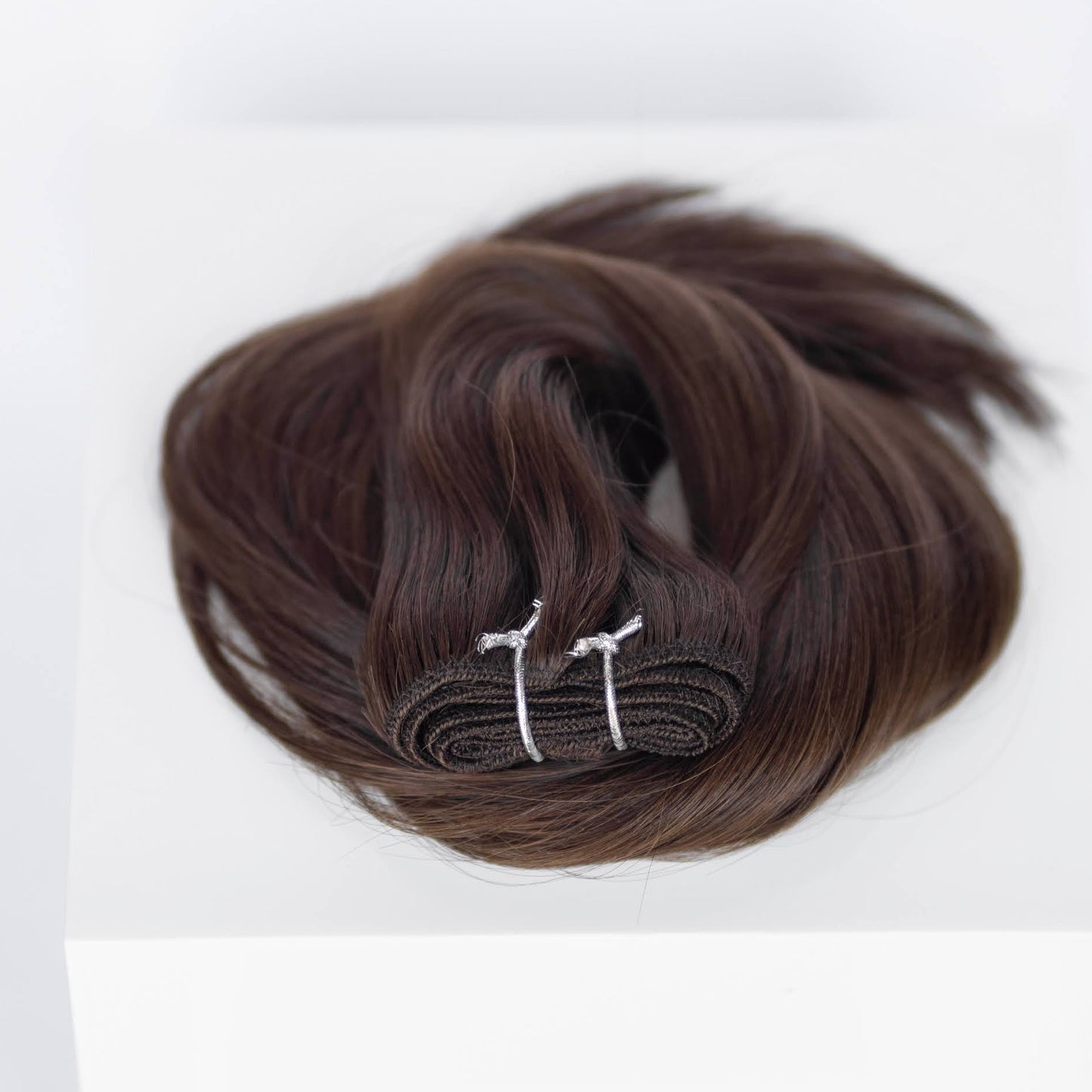 Machine-Tied Weft 28" 180g Professional Hair Extensions - #2 Dark Chocolate (aka Dark Brown)