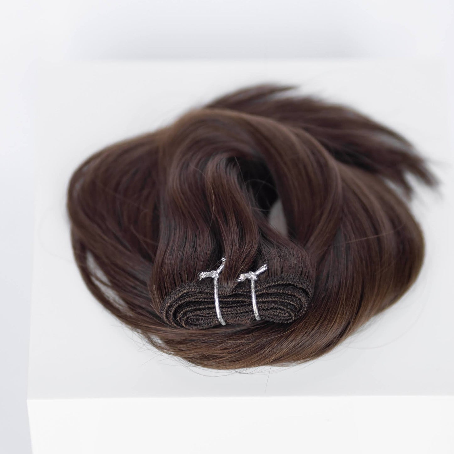 Machine-Tied Weft 22" 160g Professional Hair Extensions - #2 Dark Chocolate (aka Dark Brown)