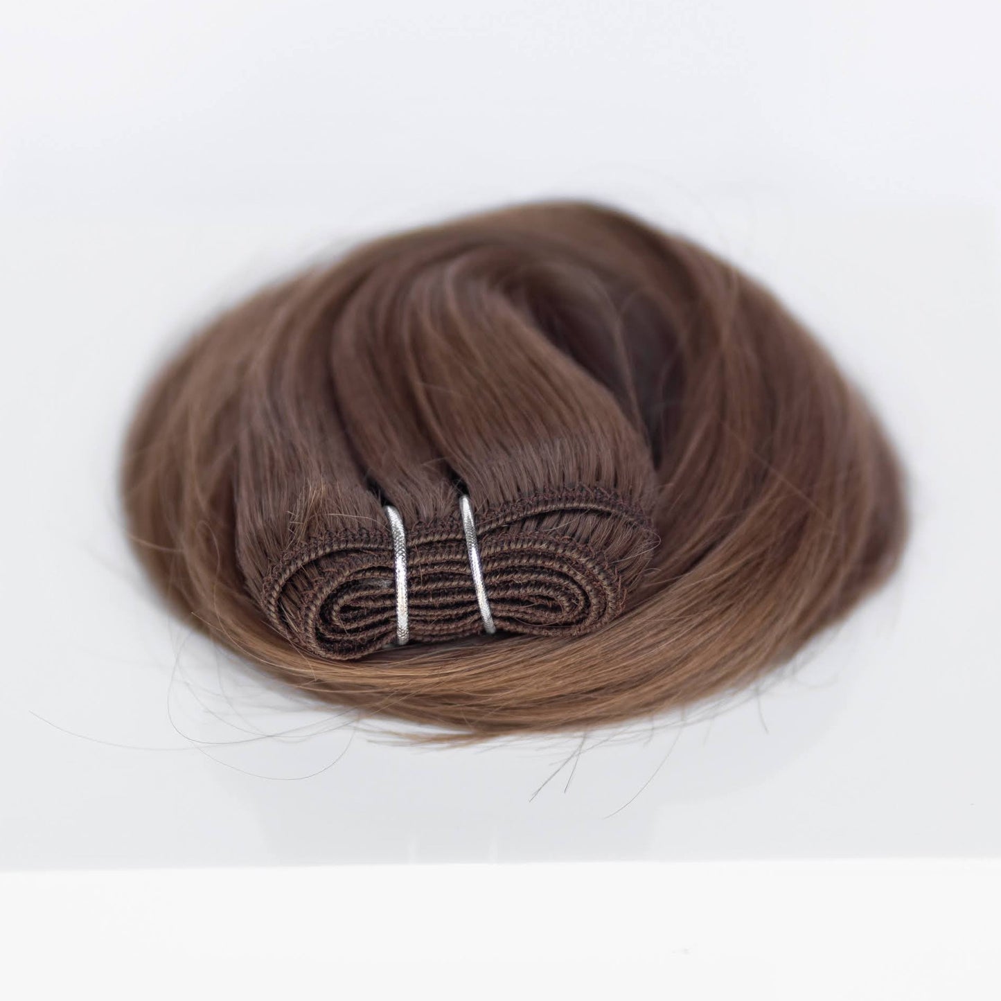 Machine-Tied Weft 22" 160g Single Donor Virgin-  #8 Whisky Brown (aka Ash Brown)