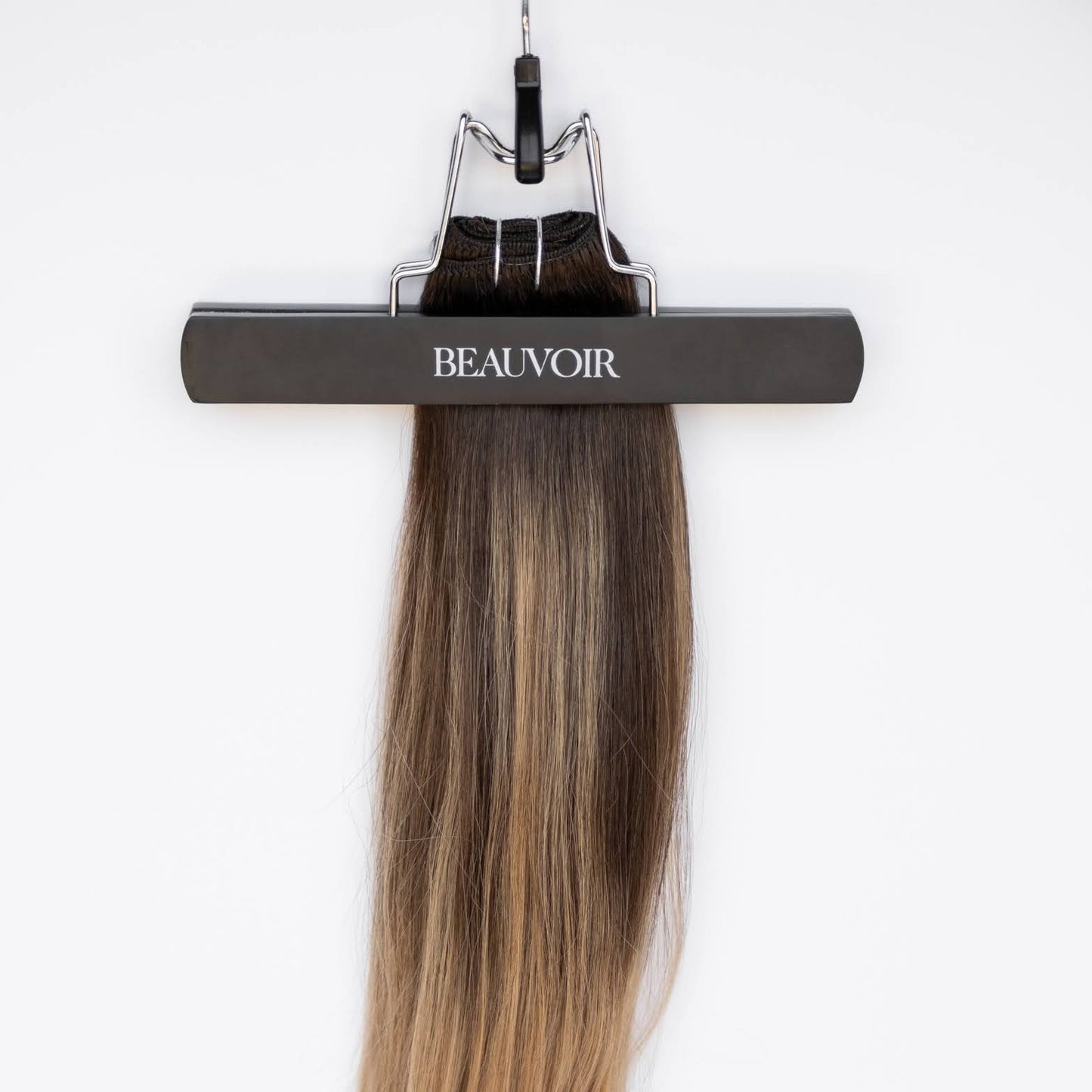 Machine-Tied Weft 28" 180g Single Donor Virgin - #2/18 Café Noir Balayage (aka Balayage Dark Brown/Dirty Blonde)