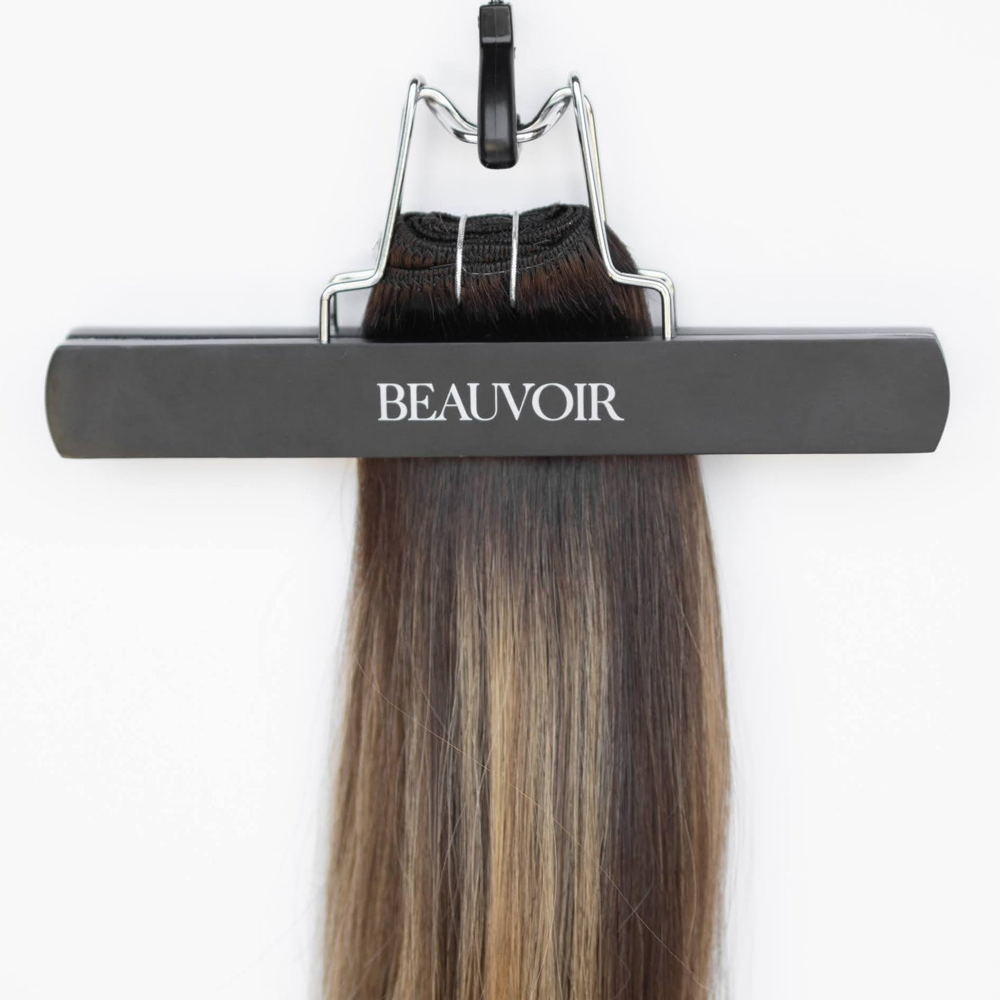 Machine-Tied Weft 28" 180g Single Donor Virgin - #2/18 Café Noir Balayage (aka Balayage Dark Brown/Dirty Blonde)