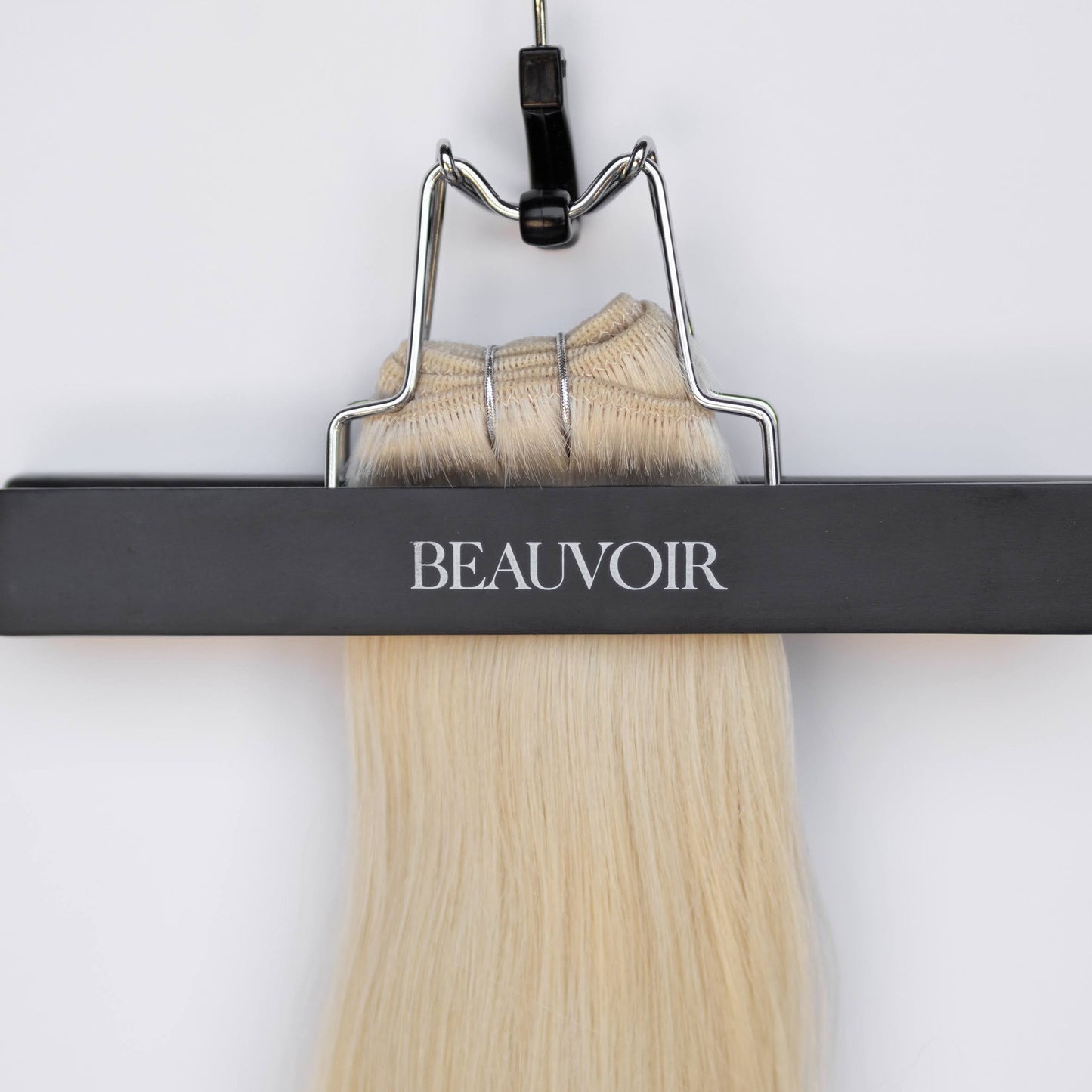 Machine-Tied Weft 16" 120g Professional Hair Extensions - #80 Hollywood Blonde (aka White Blonde)