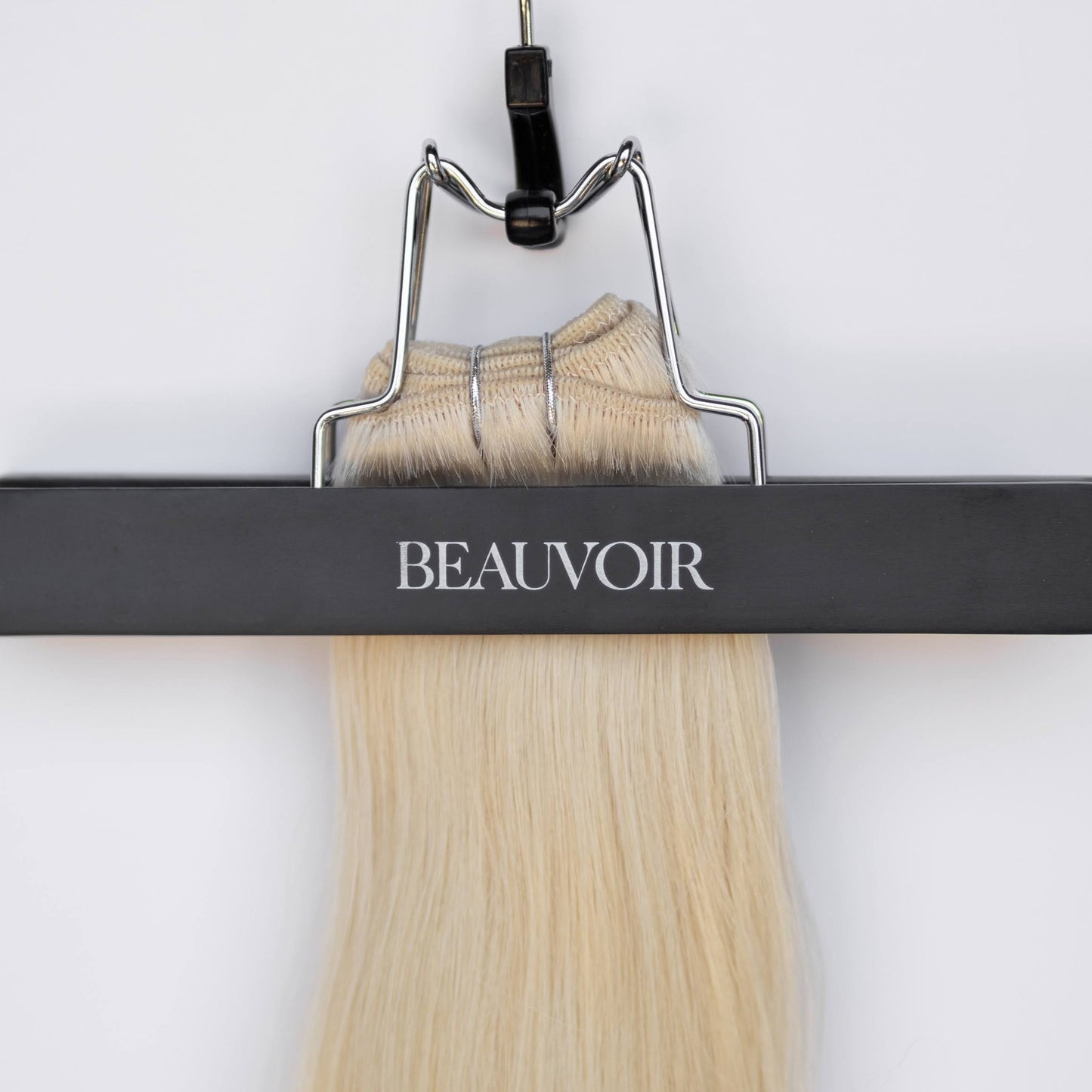 Machine-Tied Weft 16" 120g Single Donor Virgin - #80 Hollywood Blonde (aka White Blonde)