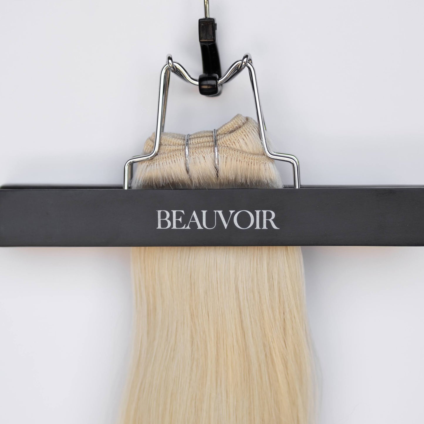 Machine-Tied Weft 22" 160g Professional Hair Extensions - #80 Hollywood Blonde (aka White Blonde)