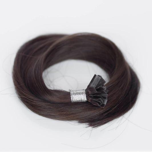 K-Tip 18" 25g Professional Hair Extensions - #2 Dark Chocolate (aka Dark Brown)