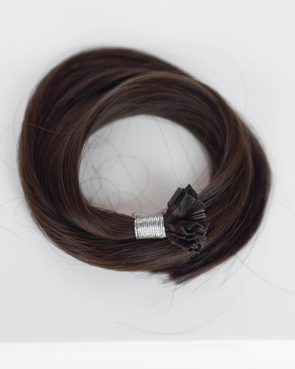 K-Tip 18" 25g Professional Hair Extensions - #2 Dark Chocolate (aka Dark Brown)