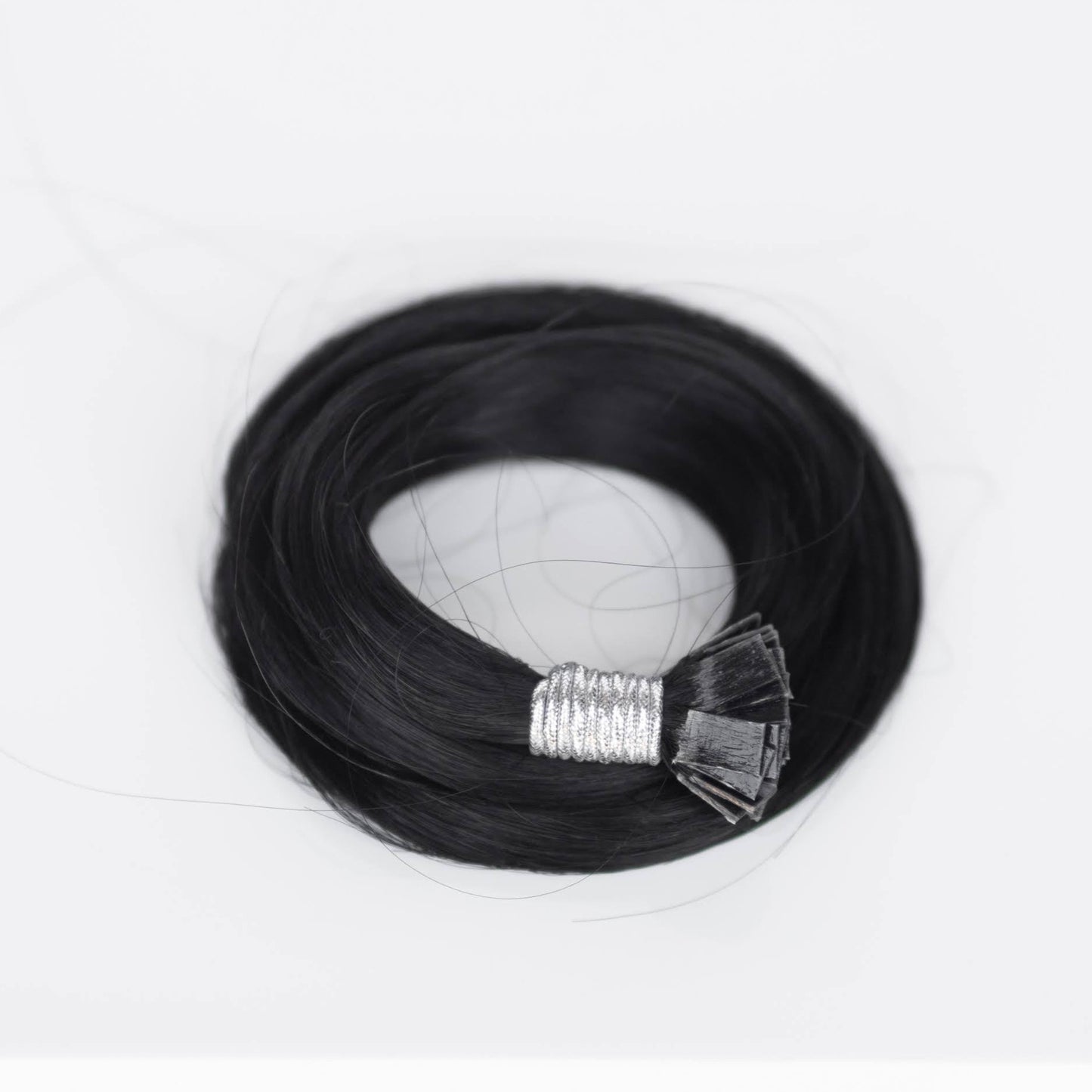 K-Tip 16" 25g Professional Hair Extensions - #1 Noir (aka Jet Black)