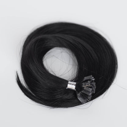 K-Tip 16" 25g Professional Hair Extensions - #1B Midnight (aka Off Black)