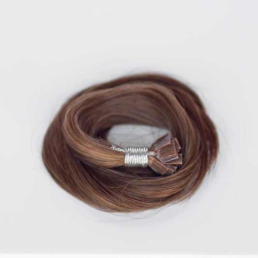 K-Tip 22" 25g Professional Hair Extensions - #6 Cinnamon Brown (aka Chestnut Brown)